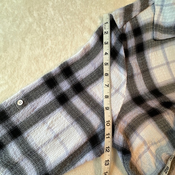 DEX PLUS Size 2X Soft Plaid Button Down Shirt Purple Flannel Cabincore Grunge - Picture 8 of 10